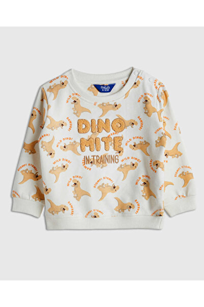 R&B Ivory Boy Embroidered Sweatsuit Set