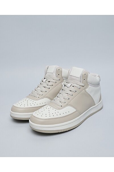 R&B Sand Men's Color Block High Top Sneakers