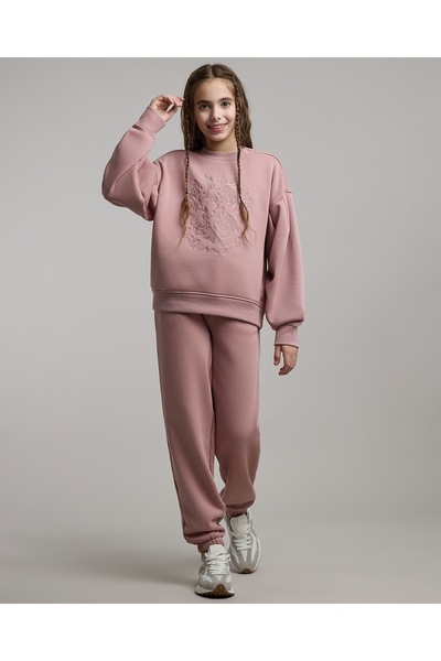 R&B Embroidered Sweatshirt and Jogger Set