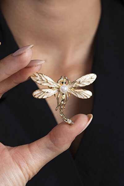 Elika Silver Kadın Yusufcuk Model Gold Broş