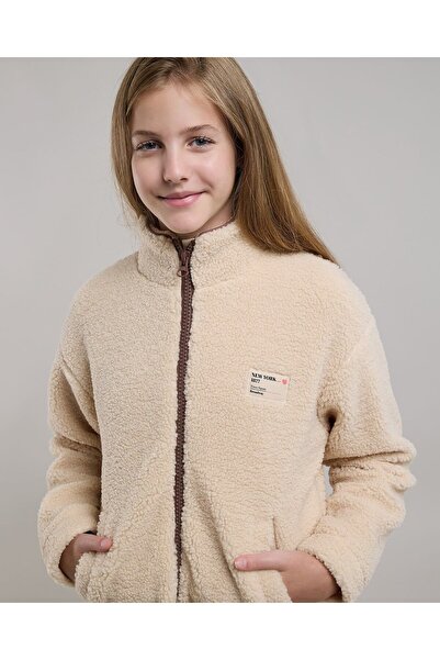 R&B Sherpa Jacket with Zipper Closure