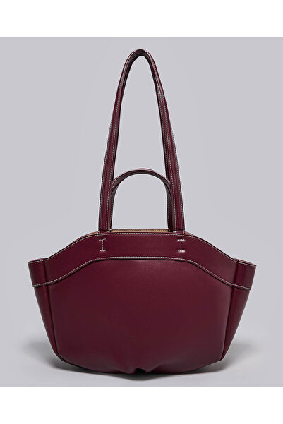 R&B Textured Shoulder Bag with Pouch