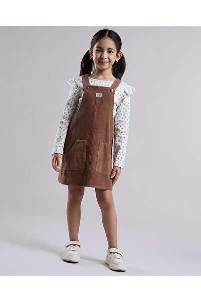 R&B Printed Top and Dungaree Dress Set
