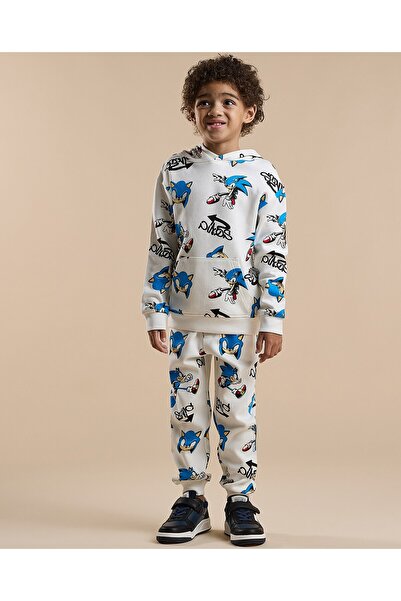 R&B Sonic Print Hooded Clothing Set