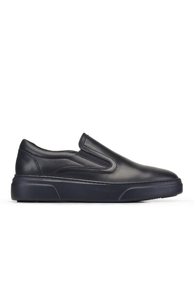 Nevzat Onay Siyah Bağcıksız Erkek Sneaker Ayakkabı