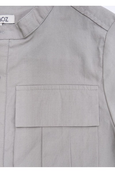 Ozmoz By Mukadder Özden Organic Safari Style Khaki Summer Boys' Shirt