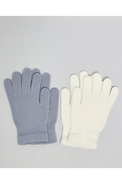 R&B Ivory Women's 2 Pack Solid Gloves