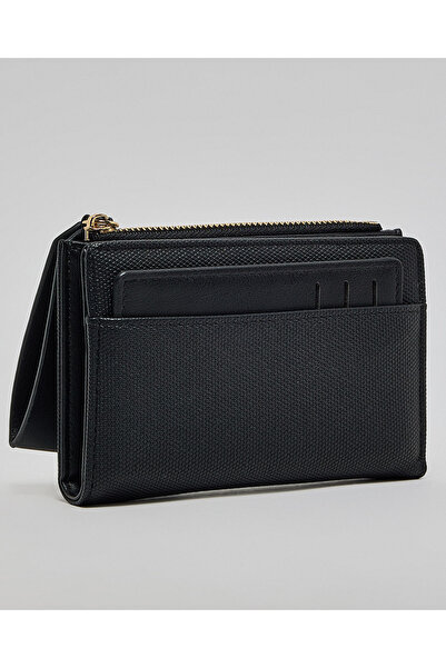 R&B محفظة نسائية سوداء متعددة الفتحات بسحاب