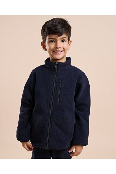 R&B سترة شيربا بسحاب للإغلاق