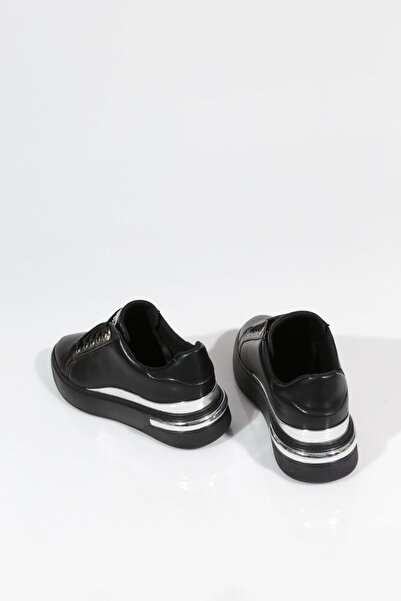 DGN 2550-2027 Women's Lace-Up Platinum Stripe Detailed Sports Shoes