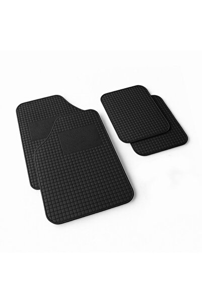 Kiwari Set of 4 Strong Car Mats, Universal, PVC, Black
