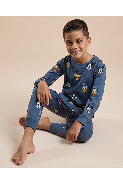 R&B Mickey Mouse Printed Pyjama Set