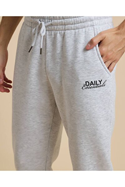 R&B Print Detail Joggers with Drawstring Waist