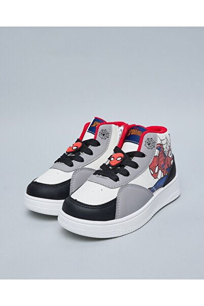 R&B Spiderman Printed High Top Sneakers