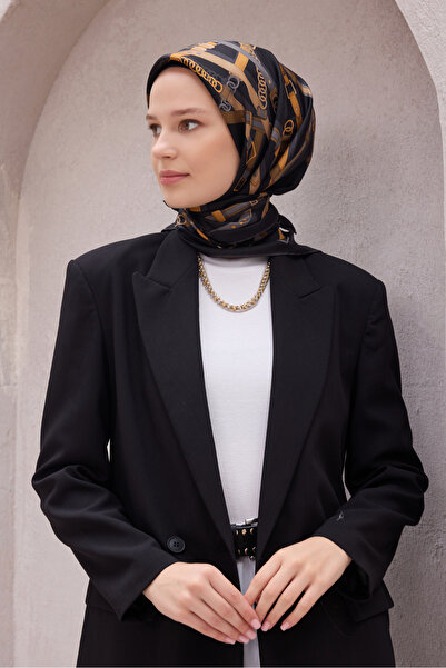 Belli Eșarfă din twill de mătase cu model în carouri 4200D01 85