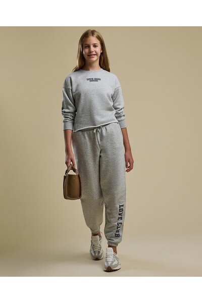 R&B Grey Girl Printed Sweatsuit Set