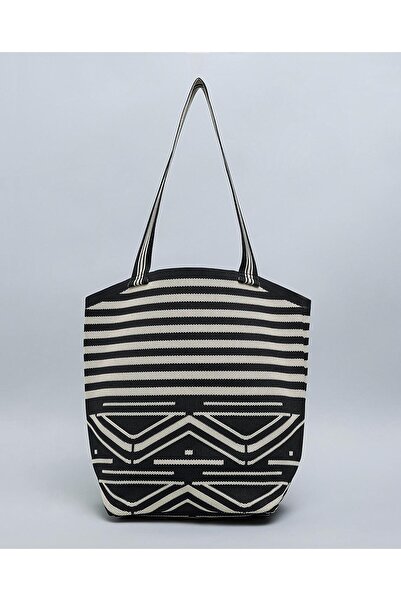 R&B Black Women's Patterned Shoulder Bag