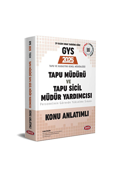 Data Yayınları Tapu Müdürü - Tapu Sicil Müdür Yardımcısı GYS Konu Anlatımlı 2026