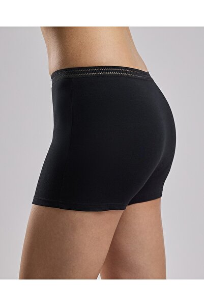 R&B Black Women's 3 Pack Printed Boxer Briefs