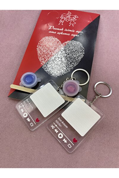 AYZENA Çifte Özel Sevgili, Arkadaşlık Parmak İzi Baskılı (Son Arzum Şarkılı) ...