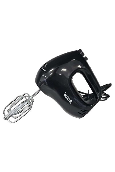 VICTRONIC VC1119 Hand Mixer, 200 W, 5 Speeds, 2 Dough Beaters & 2 Mixing Beaters (Chrome)