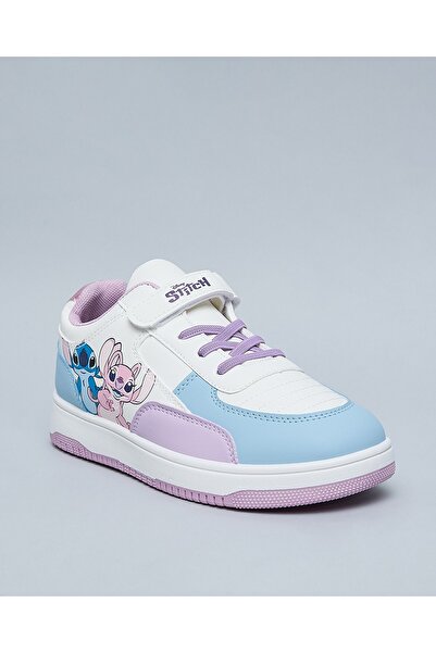 R&B Stitch & Angel Printed Velcro Closure Sneakers