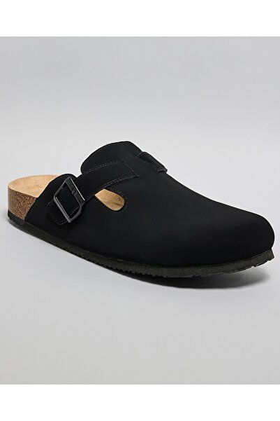 R&B Black Men's Black Men's's Solid Mules