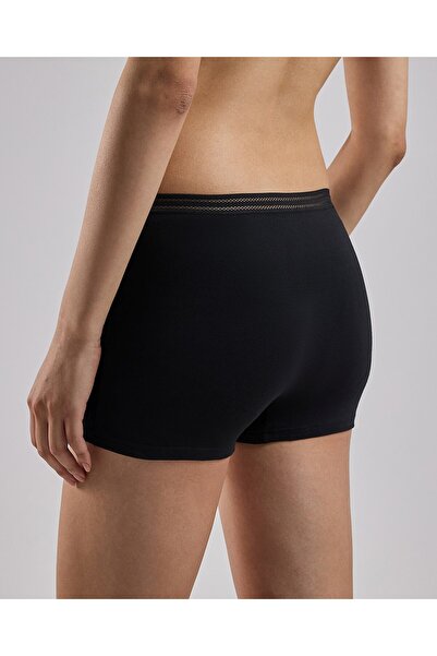 R&B Black Women's 3 Pack Printed Boxer Briefs