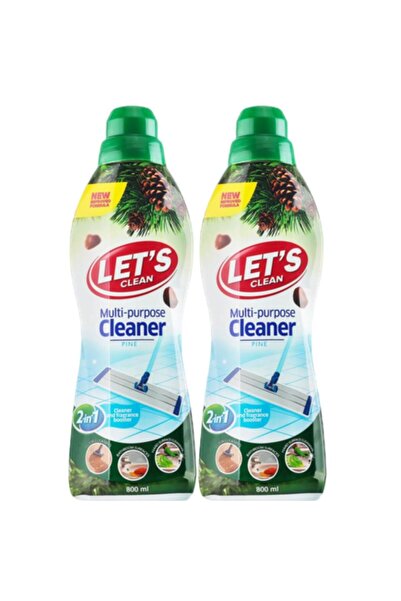 Let's Clean منظف متعدد الأغراض برائحة الصنوبر 800 مل عبوة من قطعتين