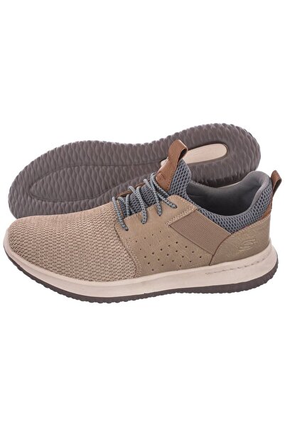 SKECHERS Pantofi bărbați Delson Camben - Piele/Textil Taupe, Mărimea 42 EU