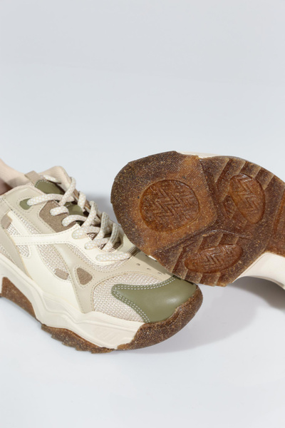 DGN 65137 Kadin Bağcikli Kalin Taban Spor Ayakkabı