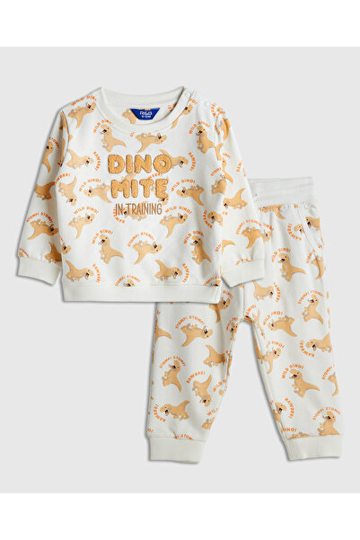 R&B Ivory Boy Embroidered Sweatsuit Set