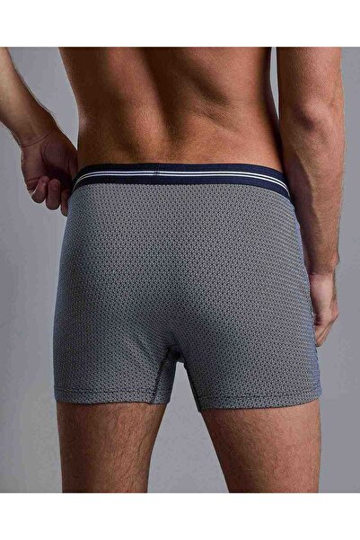 R&B سروال داخلي رجالي طويل رمادي غامق مكون من قطعتين