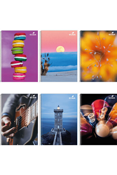 Ecada Notebook A5, Grid Format, 80 Sheets, Color Multicolor, Polychrome, Spiral, Weight 60g/m², 12 pcs/set