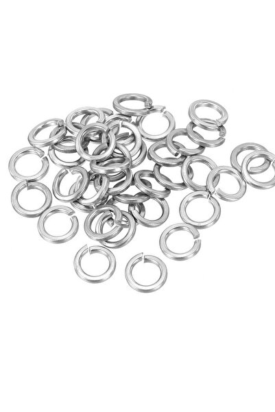 312 KONSEPT Ποιοτικός Χοντρός Δακτύλιος Στερέωσης 100 τμχ - 6 χιλιοστά επινικελωμένος, Δακτύλιος σύνδεσης κοσμημάτων, πάχος 1 χιλιοστά