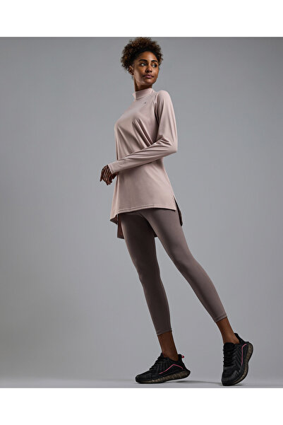 R&B Solid Active Leggings with Elastic Waist