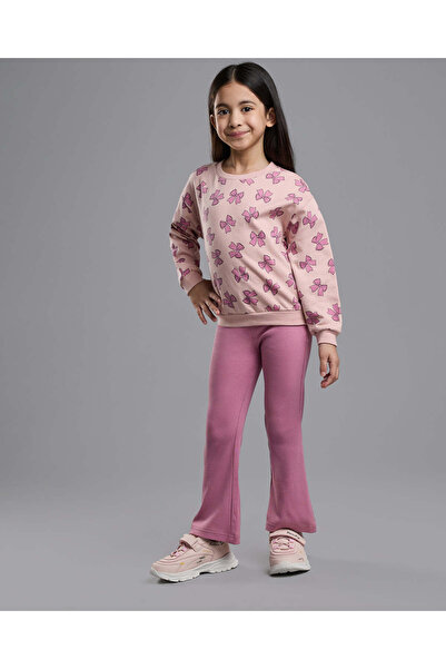 R&B Peach Girl Printed Clothing Set