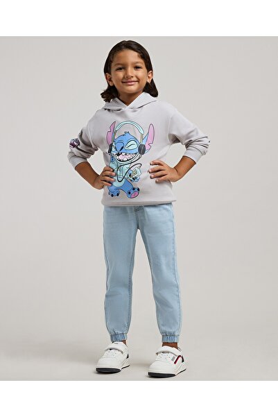 R&B Faded Jogger Jeans with Drawstring Waist