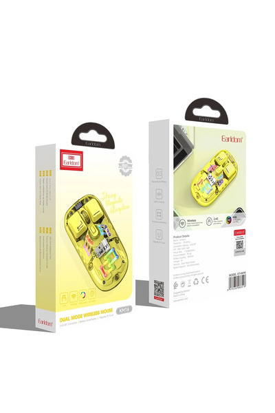 Sphone Kablosuz Sessiz Mouse 1600 DPI Şeffaf İskelet RGB Renkli Işıklı Gamer USB Alıcı Wireless Bluetooth