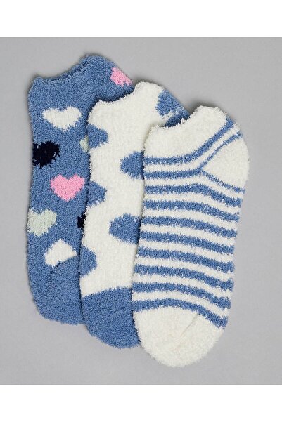 R&B مجموعة من 3 جوارب شتوية مطبوع للكاحل