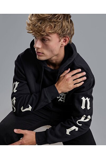 R&B هودي مطبوع بأكمام طويلة