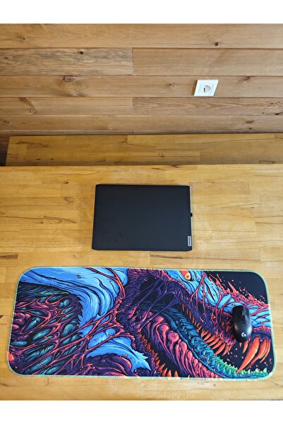 sgeteknoloji Sge Technology 70X30 cm Phosphorescent Stitching Hype Anti-Slip Base Speed Surface Gamer Mouse Pad Gaming Pad