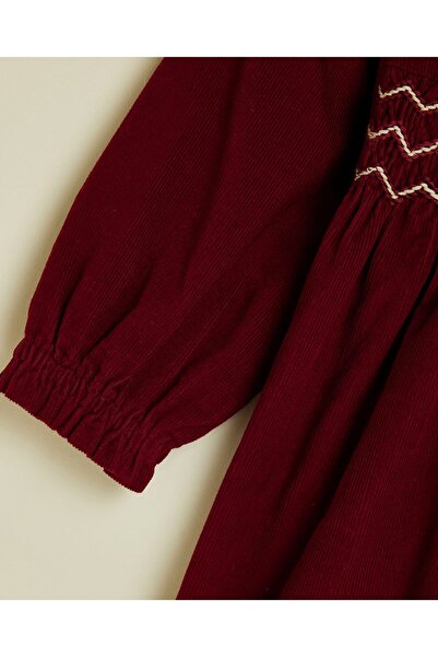 R&B Embroidered Fit & Flare Dress with Long Sleeves