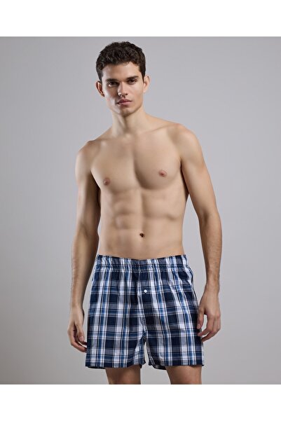R&B Multi Men's Plaid Boxer with Elastic Waist