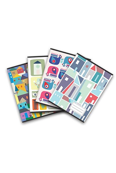 Ecada Notebook A5, Grid Format, 80 Sheets, Color Multicolor, Cover Hardcover, Weight 60 g/m², 12 pcs/set