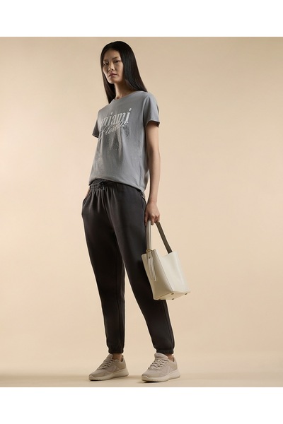 R&B Solid Joggers with Drawstring Waist