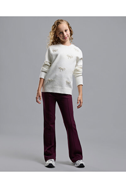 R&B Embellished Sweater with Crew Neck and Long Sleeves