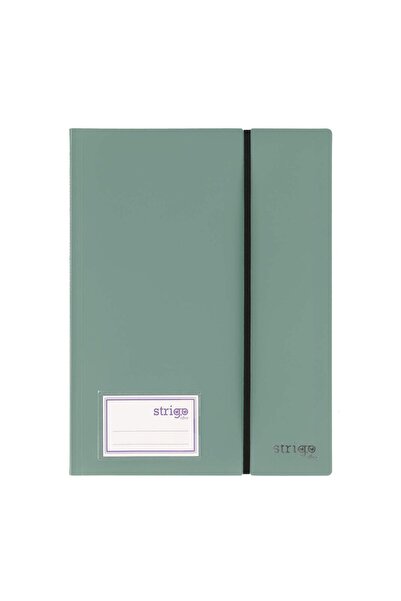 Strigo PP A4 folder with elastic, 20 protective sheets, light green SF089