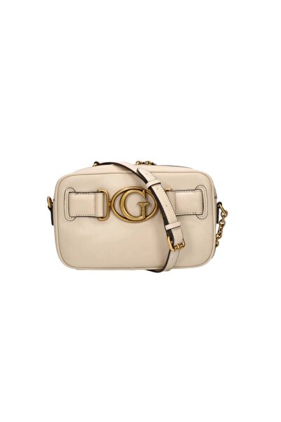 Guess Aviana Women's Beige Crossbody Bag - Elegant and Practical Large Logo Handbag