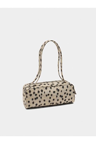 PARFOIS Hayvan Desenli Teknik Kumaş Omuz Çantası